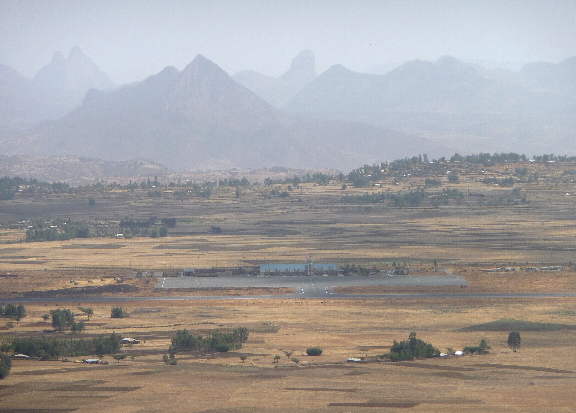 Axum airport view